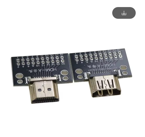 Gniazdo żeńskie HDMI 19 PIN, pozłacane, do płyty testowej, gniazdo męskie, idealne do testowania i niezawodnych połączeń HDMI