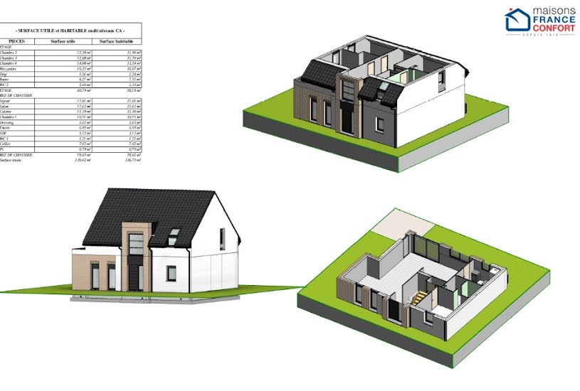  Vente Terrain + Maison - Terrain : 660m² - Maison : 139m² à Douai (59500) 