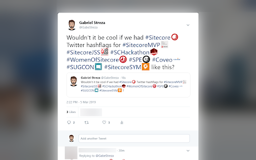 Sitecore Twitter Hashflag