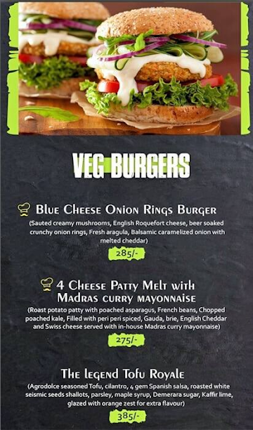 Hardyz Burger menu 