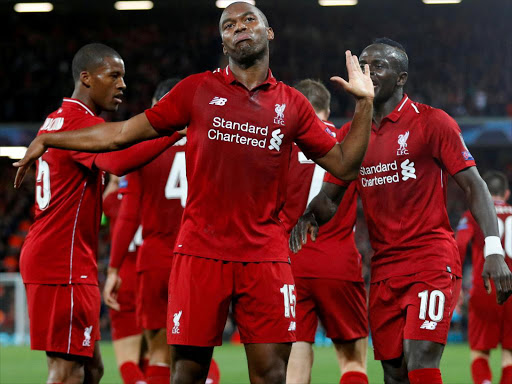 Liverpool v Paris: Liverpool's Daniel Sturridge celebrates scoring their first goal on September 18, 2018 /REUTERS.