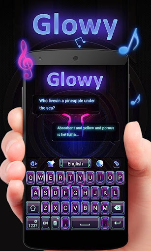 Glowy GO Keyboard Theme Emoji