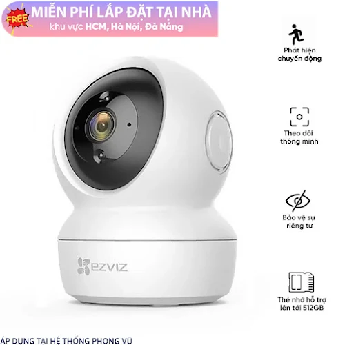 Camera WIFI quay/quét trong nhà EZVIZ CS-C6N (AI, FHD, LAN)