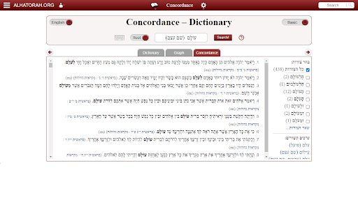 Search ALHATORAH Concordance