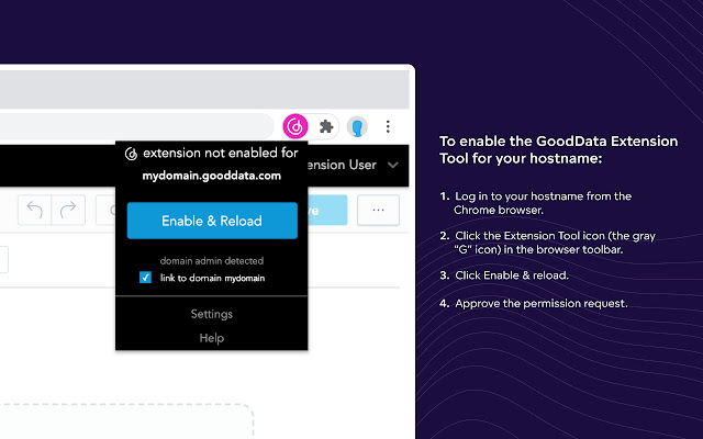 GoodData Extension Tool chrome extension