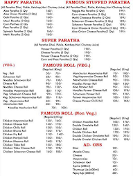 Famous Paratha menu 1