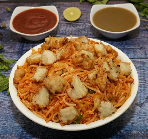 Schezwan Gobi Fried Noodles