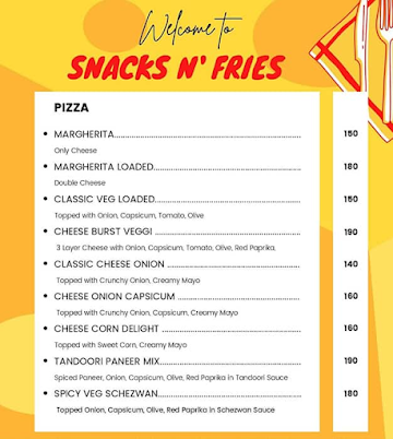 Snacks N Fries menu 