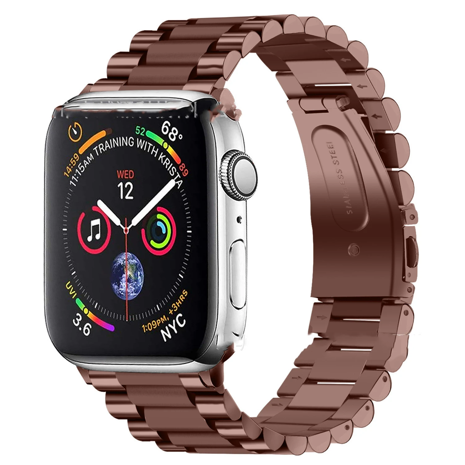 Title 4, Roestvrijstalen Smartwatch Band met cilindrisch...