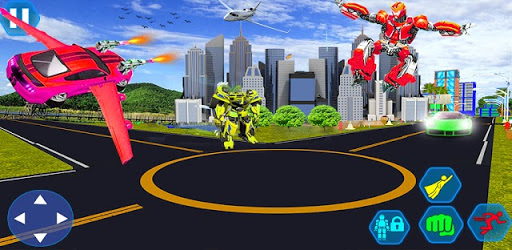 Extreme Flying Robot Car Games