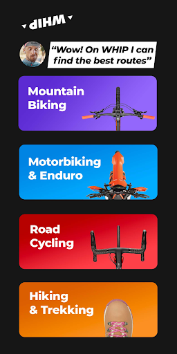 Screenshot WHIP LIVE Bike & Moto Routes