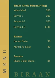 Biraan menu 2