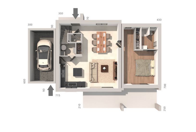  Vente Terrain + Maison - Terrain : 480m² - Maison : 105m² à Saint-Saturnin-lès-Avignon (84450) 