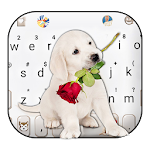 Cover Image of Download Puppy Love Rose Keyboard Theme 1.0 APK