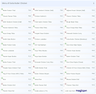 Goila Butter Chicken menu 1