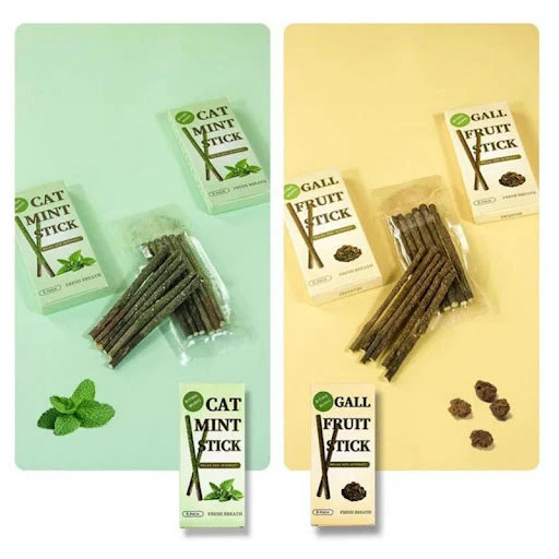 6 Sticks Natural Cat Mint Sticks Cat Catnip Chews Toys Pet Molar Sticks Kittens Cleaning Teeth Bite-resistant Toys Pet P
