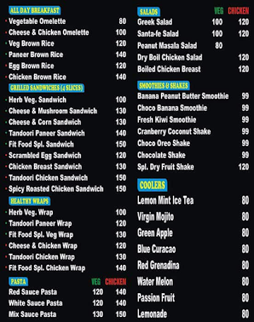 Fit Food 27 menu 