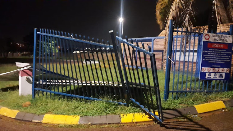 Damage caused by the storm at Odi District Hospital on Tuesday night.