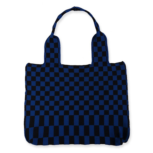 Title 8, Womens Simple Checkerboard Shoulder Knitted Ba...