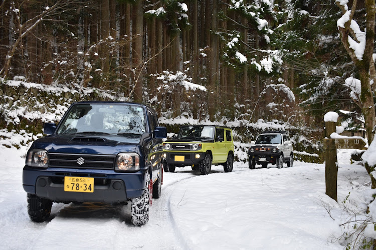 ジムニーの長野山緑地公園・フォロワーさんとコラボ・木谷峡雪景色・錦川鉄道コラボ・天空カフェ雪景色に関するカスタム事例の投稿画像7枚目
