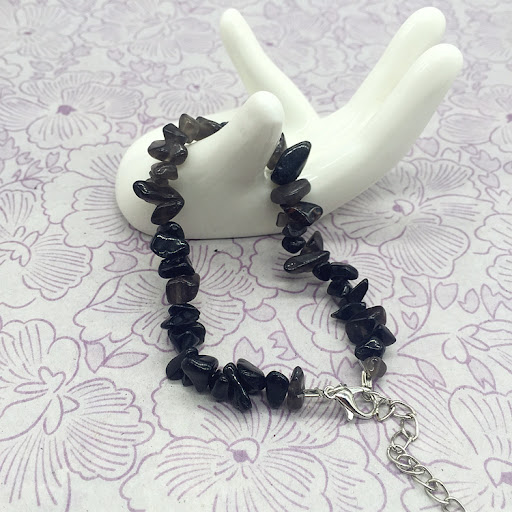 Title 6, Fashion Obsidian Stone Bracelet Irregular, a st...