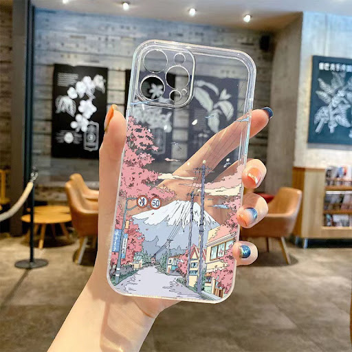 Title 7, Transparent Mobile Phone Case With Mountain Ill...