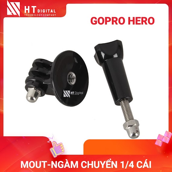 Mount Chuyển Đổi Từ Ngàm Gopro Hero Sang Chuẩn Ốc Chân Máy Ảnh Tripod 1/4 Cái + Ốc Vít Vặn