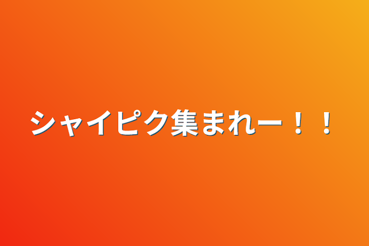 「シャイピク集まれー！！」のメインビジュアル