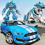 Cover Image of Download US Police Transform Robot Car White Tiger Game 1.3 APK