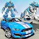 Transformation de voiture de robot de tigre blanc icon