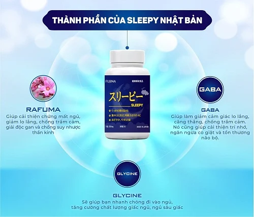 Viên ngủ ngon Sleepy Nhật Bản FUJINA 80 viên/lọ HSD 25.09.2026