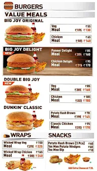 Dunkin' menu 1