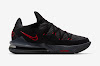 lebron 17 low black/university red-dark grey