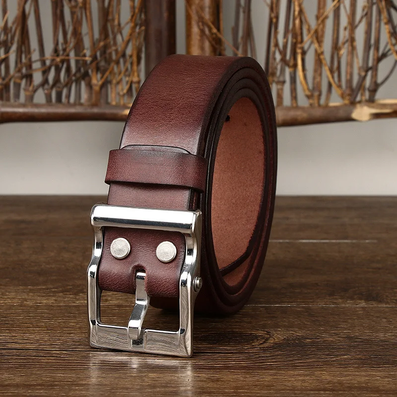 Muški retro kožni kaiš, prva koža goveđa, kopča od nerđajućeg čelika, za svaku priliku, izdržljiv i elegantan, savršen za svaki izgled.