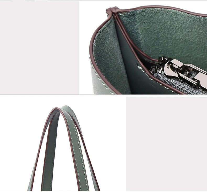 Title 2, Bolsa Tote de Ombro de Couro de Grande Capacidade