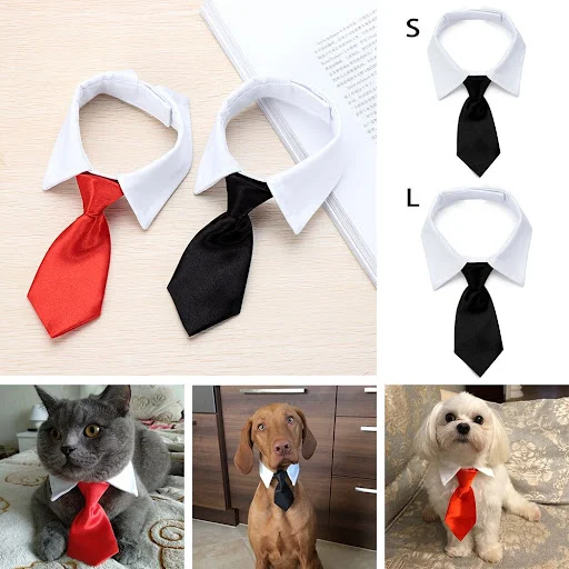 Pet Dog Cat Formal Necktie Tuxedo Bow Tie Adjustable Collar for Dog & Cat Pet Accessories for Wedding Holiday and Party 