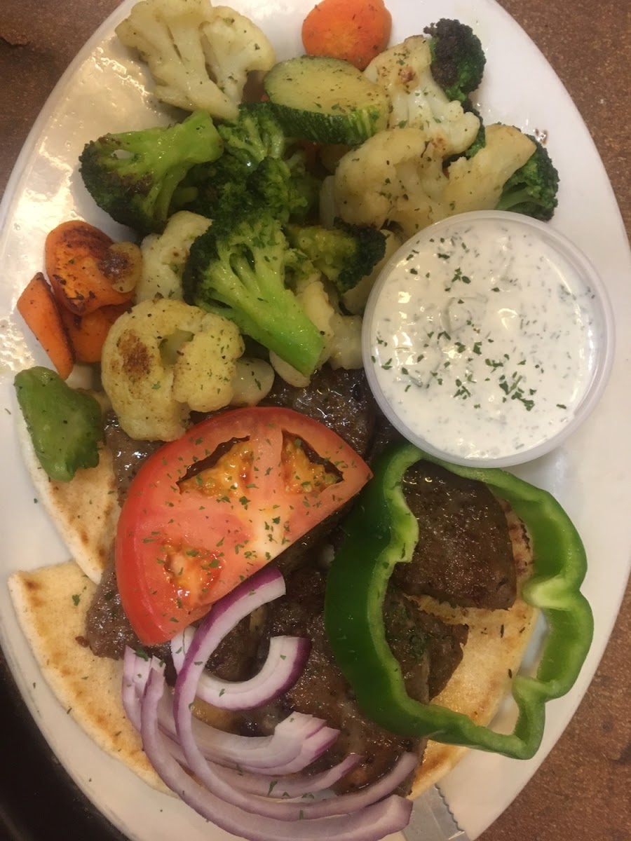 Try our Gyro with Veggies! Gluten Free!