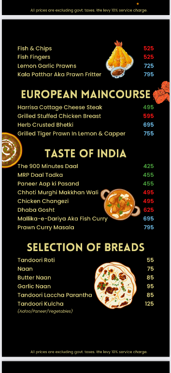 Lounge MRP The Bar menu 