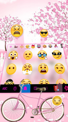 Screenshot Sakura Bicycle Keyboard Theme