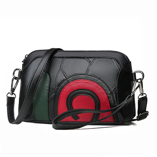 Title 7, Womens Leather Shoulder Bag with Stitching Con...