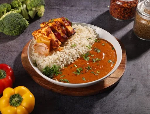 Paneer Tikka Rice Bowl in Makhani Sauce