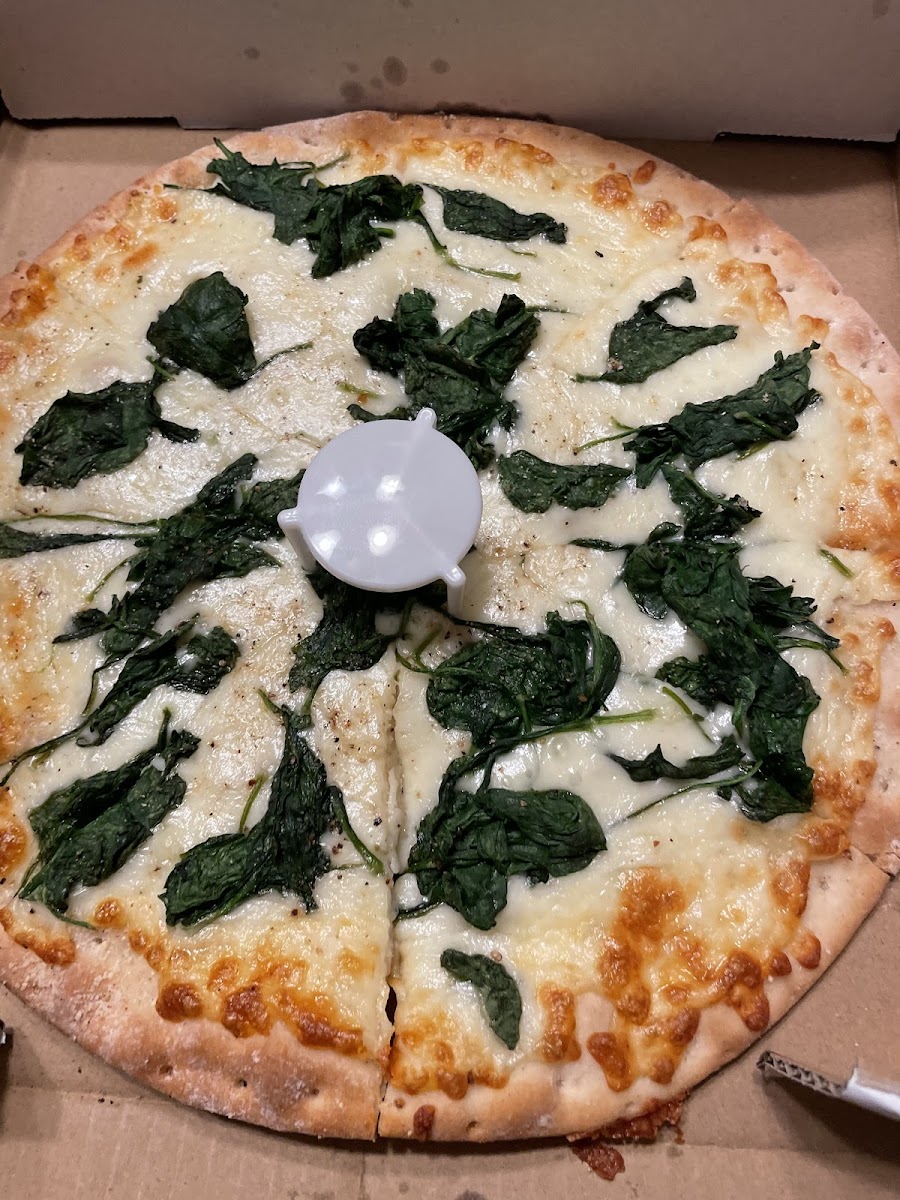 White pie with spinach