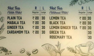 Tea Nagar's Cafe menu 