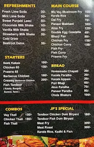 JP's Hut - The Hunger Killer menu 1