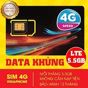 Sim 4G Vina D500 5Gb/Tháng Dùng Data Miễn Phí 1 Năm Không Cần Nạp Tiền