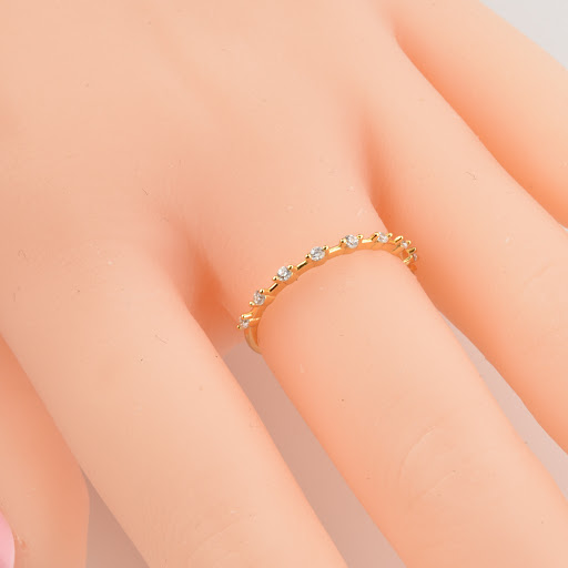 Title 5, Polka Dot Sterling Silver Embedded S925 Thin Ri...