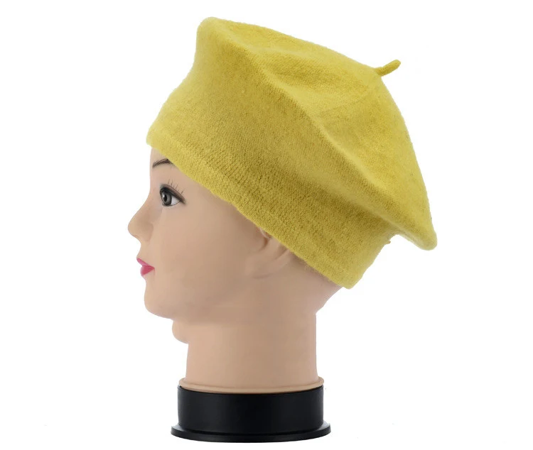 Koreaanse stijl herfst- en winterwollen barethoed voor dames