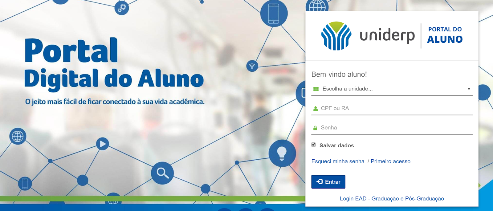 acesso ao portal digital do aluno uniderp
