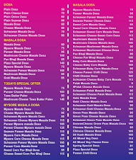 99Verity Dosa menu 2