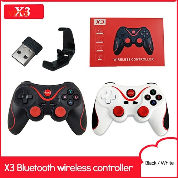 Tay Cầm Chơi Game X3/T3 Có Bluetooth Cho Smartphone, Pc, Laptop, Android, Ios, Windows Có Giá Kẹp Điện Thoại